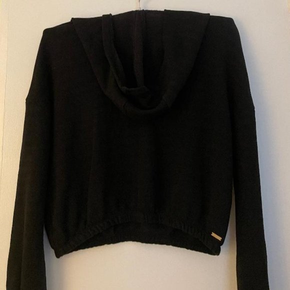 ALAIA Black Hooded Cropped Sweatshirt Size L Very Good Condition - Picture 3 of 5
